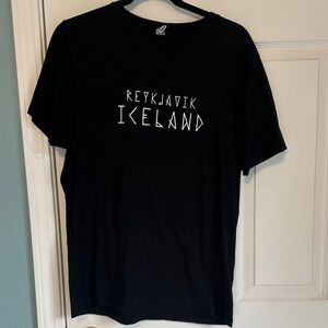 Black Reykjavik Iceland T-Shirt